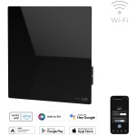 AENO AGH0012S Premium Eco Smart Quadro 500 W musta – seinään kiinnitettävä lämmitin - Image 2